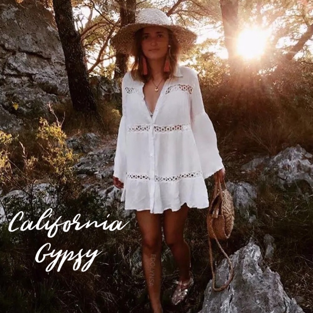 Bohemian Gypsy Mini Dress Coverup - Picture 8 of 13